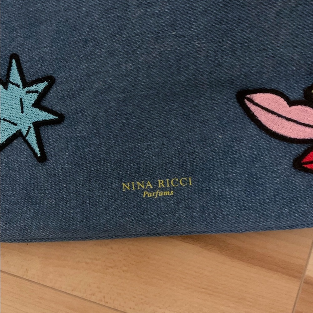 Nina Ricci Embroided denim Jeans Backpack bag - Picture 3 of 3